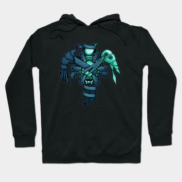 Fight For The Planet Hoodie by LetterQ